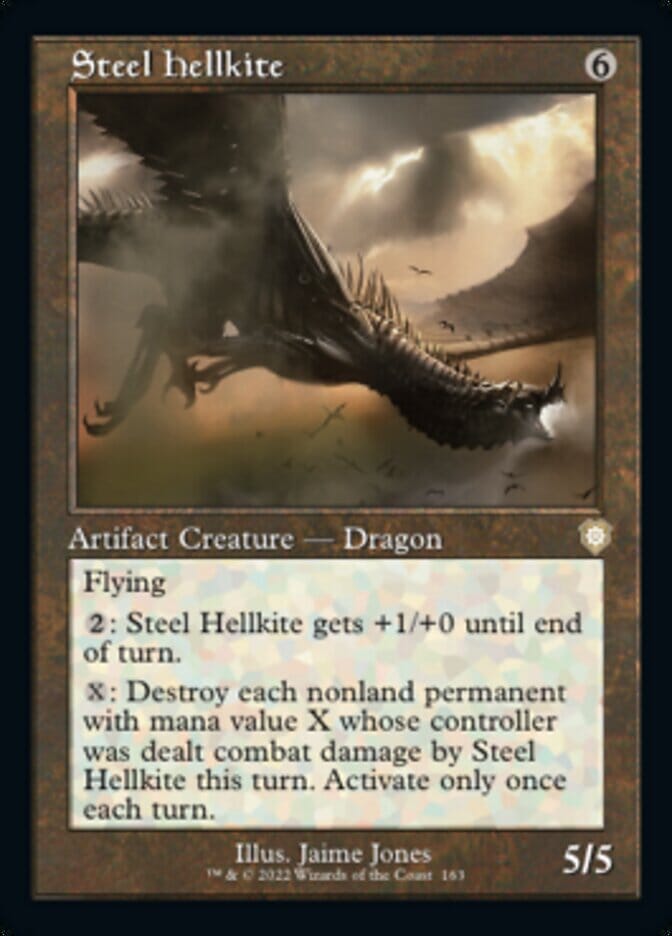 Steel Hellkite (Retro) [The Brothers' War Commander] MTG Single Magic: The Gathering  | Multizone: Comics And Games