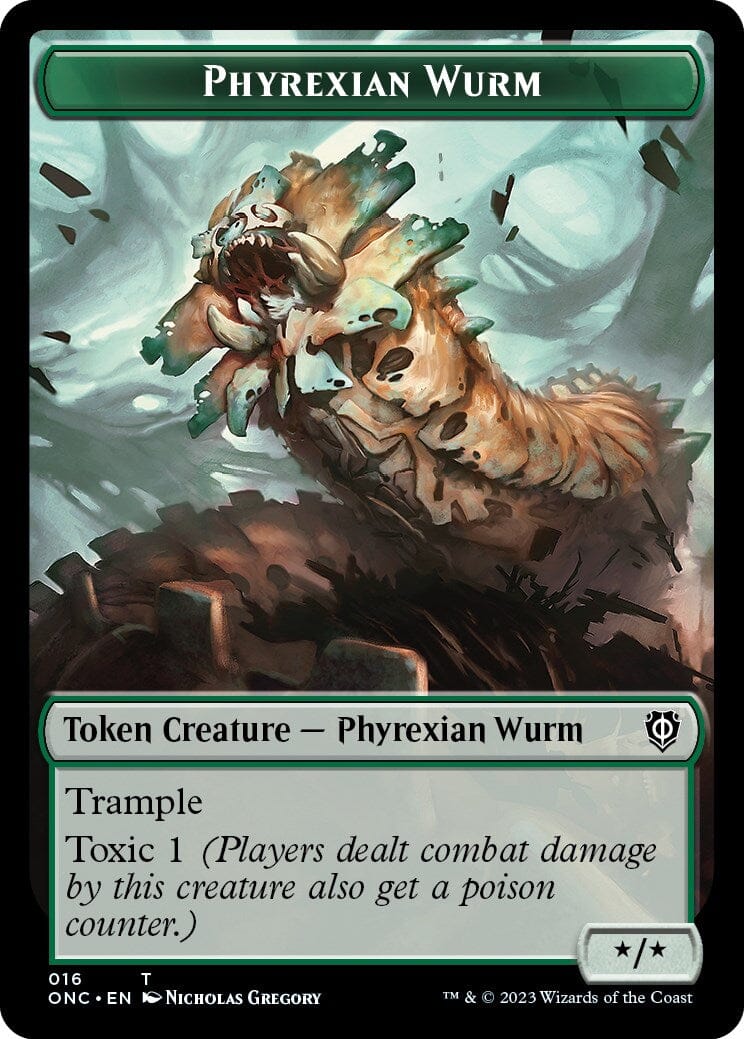 Phyrexian Wurm // Phyrexian Horror Double-Sided Token [Phyrexia: All Will Be One Commander Tokens] MTG Single Magic: The Gathering  | Multizone: Comics And Games