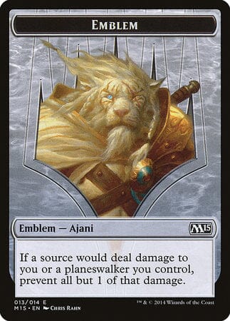 Emblem - Ajani Steadfast [Magic 2015 Tokens] MTG Single Magic: The Gathering  | Multizone: Comics And Games
