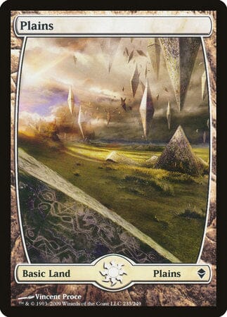 Plains (233) - Full Art [Zendikar] MTG Single Magic: The Gathering  | Multizone: Comics And Games