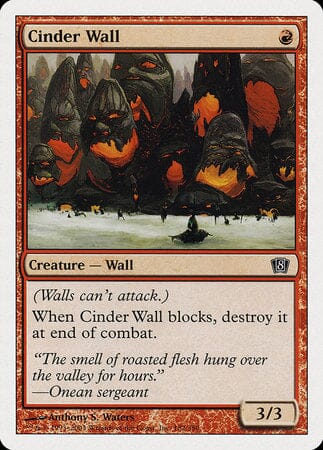 Cinder Wall [Eighth Edition] MTG Single Magic: The Gathering  | Multizone: Comics And Games