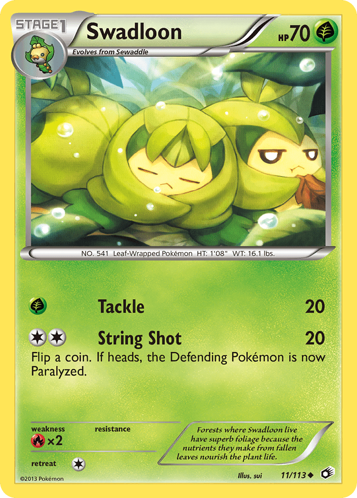 Swadloon (11/113) [Black & White: Legendary Treasures] Pokemon Single Pokémon  | Multizone: Comics And Games