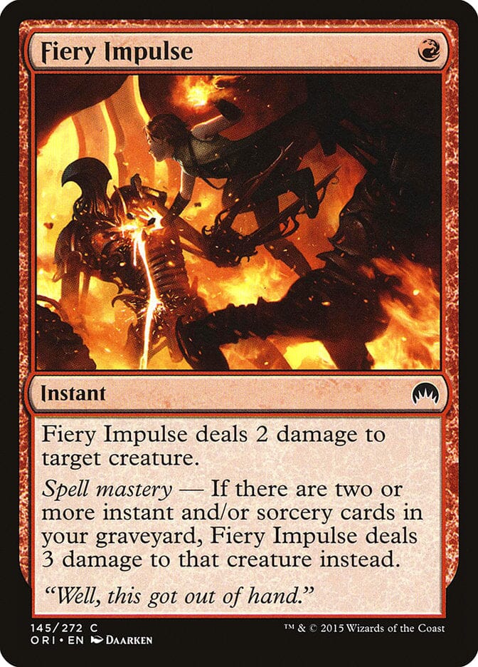 Fiery Impulse [Magic Origins] MTG Single Magic: The Gathering  | Multizone: Comics And Games