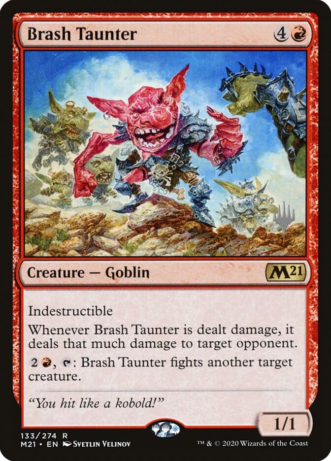 Brash Taunter (Promo Pack) [Core Set 2021 Promos] MTG Single Magic: The Gathering  | Multizone: Comics And Games