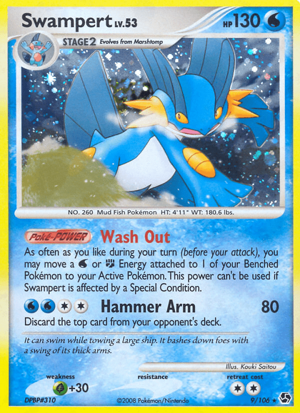 Swampert (9/106) [Diamond & Pearl: Great Encounters] Pokemon Single Pokémon  | Multizone: Comics And Games