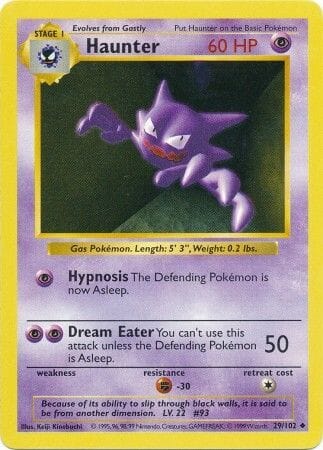 Haunter (29/102) [Base Set Shadowless Unlimited] Pokemon Single Pokémon  | Multizone: Comics And Games