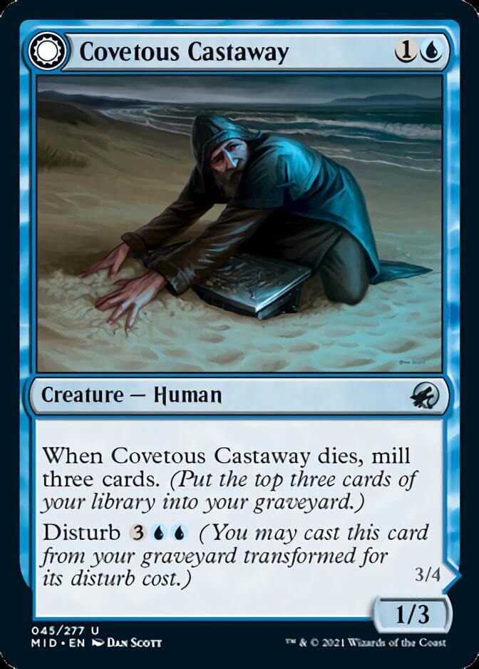 Covetous Castaway // Ghostly Castigator [Innistrad: Midnight Hunt] MTG Single Magic: The Gathering  | Multizone: Comics And Games