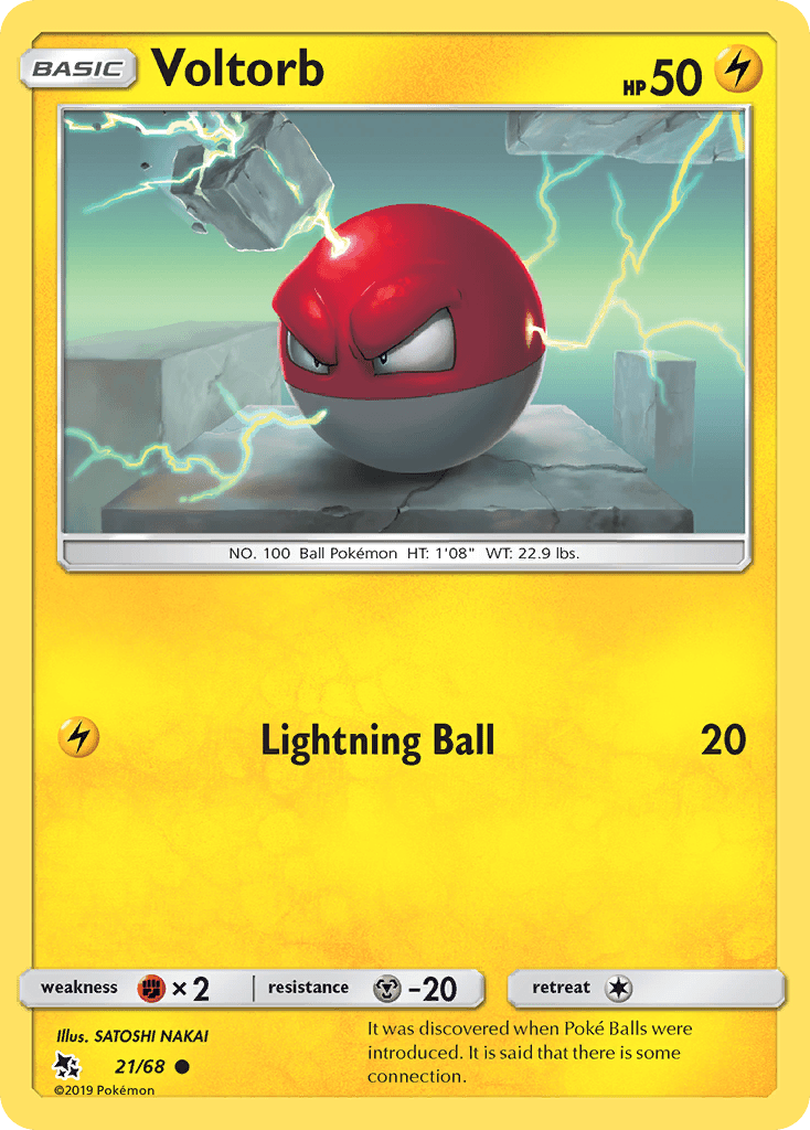 Voltorb (21/68) [Sun & Moon: Hidden Fates] Pokemon Single Pokémon  | Multizone: Comics And Games