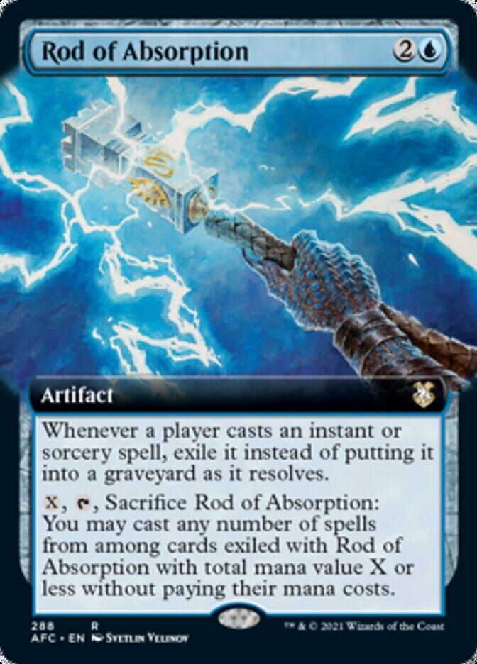 Rod of Absorption (Extended) [Dungeons & Dragons: Adventures in the Forgotten Realms Commander] MTG Single Magic: The Gathering  | Multizone: Comics And Games