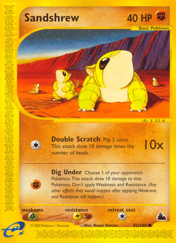 Sandshrew (92/144) [Skyridge] Pokemon Single Pokémon  | Multizone: Comics And Games