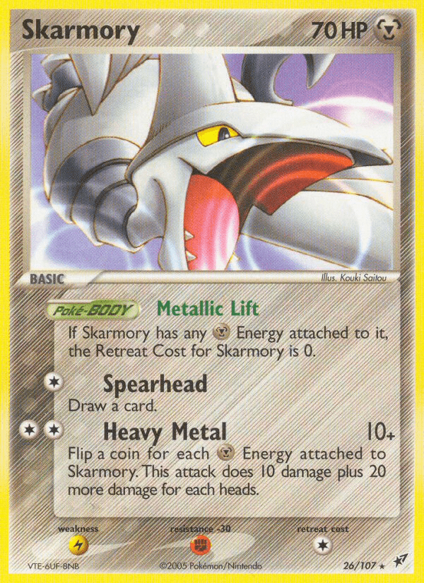Skarmory (26/107) [EX: Deoxys] Pokemon Single Pokémon  | Multizone: Comics And Games