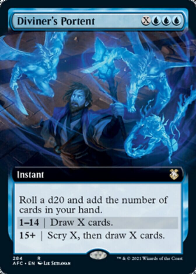 Diviner's Portent (Extended) [Dungeons & Dragons: Adventures in the Forgotten Realms Commander] MTG Single Magic: The Gathering  | Multizone: Comics And Games
