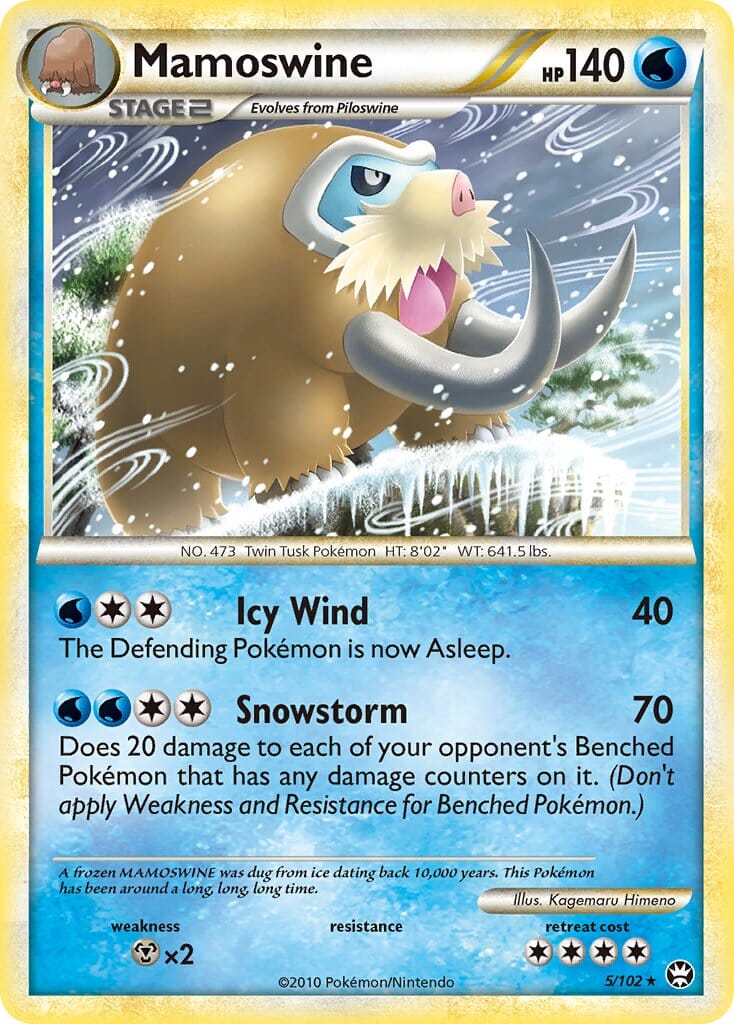 Mamoswine (5/102) (Cracked Ice Holo) (Theme Deck Exclusive) [HeartGold & SoulSilver: Triumphant] Pokemon Single Pokémon  | Multizone: Comics And Games