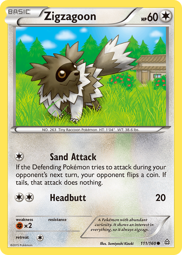 Zigzagoon (111/160) [XY: Primal Clash] Pokemon Single Pokémon  | Multizone: Comics And Games