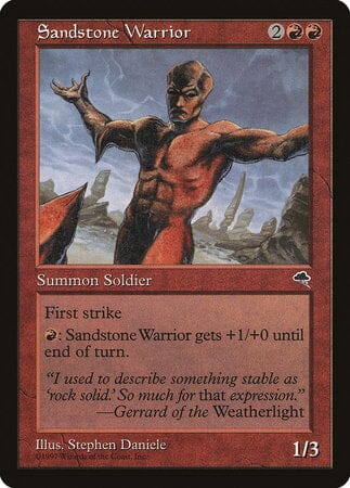 Sandstone Warrior [Tempest] MTG Single Magic: The Gathering  | Multizone: Comics And Games