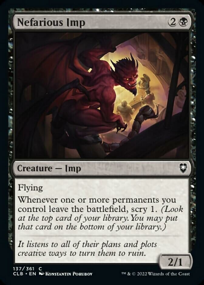 Nefarious Imp [Commander Legends: Battle for Baldur's Gate] MTG Single Magic: The Gathering  | Multizone: Comics And Games