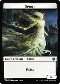 Spirit // Human Double-sided Token [Commander 2019 Tokens] MTG Single Magic: The Gathering  | Multizone: Comics And Games