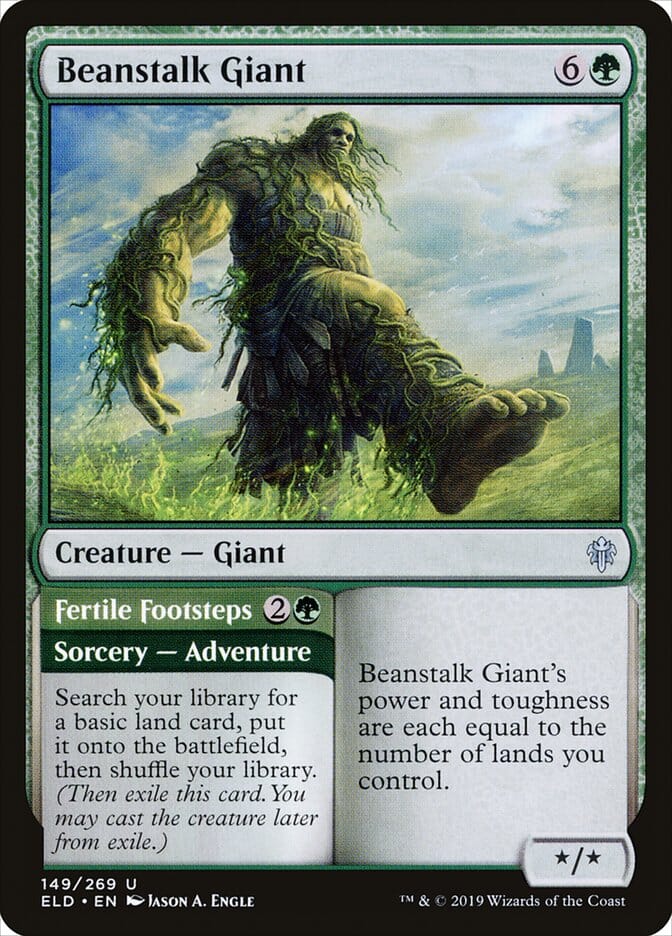 Beanstalk Giant // Fertile Footsteps [Throne of Eldraine] MTG Single Magic: The Gathering  | Multizone: Comics And Games