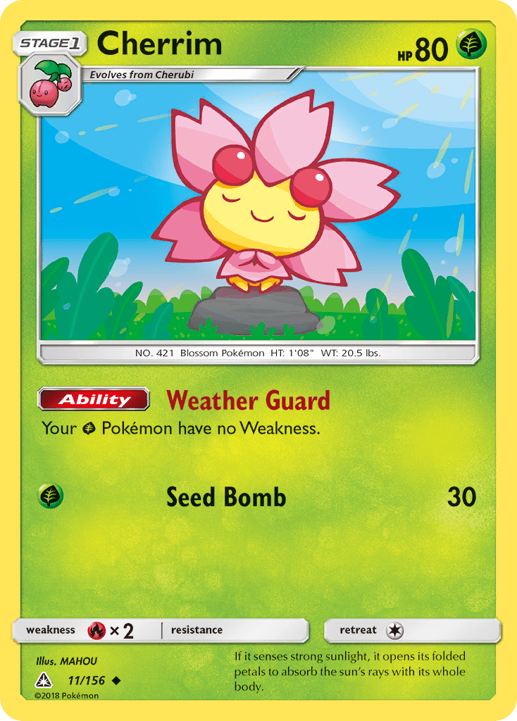 Cherrim (11/156) [Sun & Moon: Ultra Prism] Pokemon Single Pokémon  | Multizone: Comics And Games
