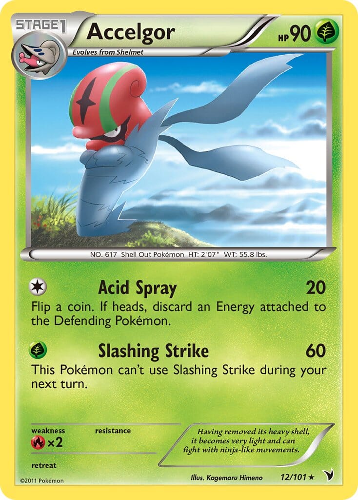 Accelgor (12/101) (Cracked Ice Holo) (Theme Deck Exclusive) [Black & White: Noble Victories] Pokemon Single Pokémon  | Multizone: Comics And Games