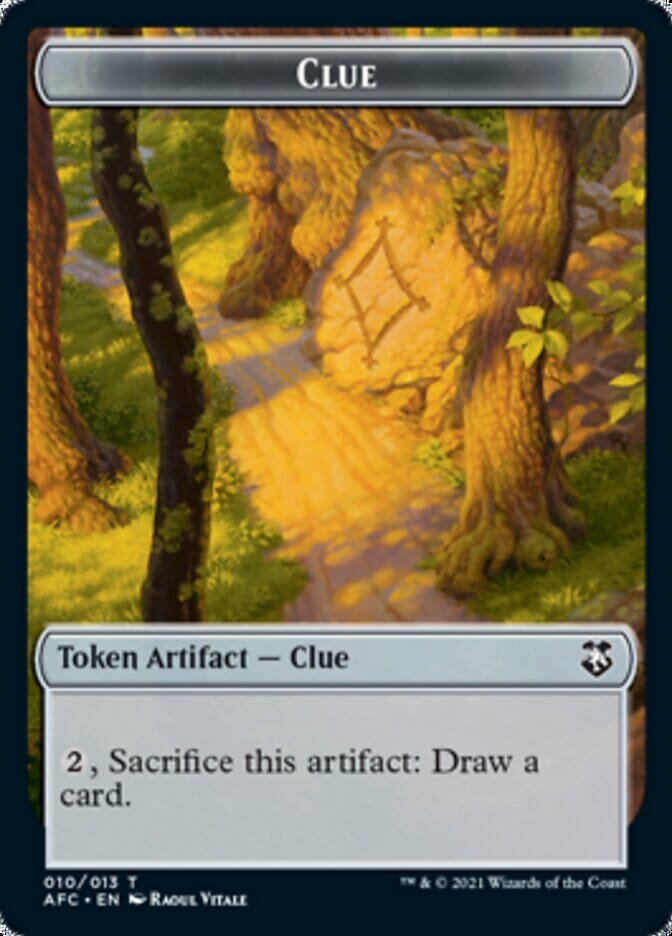 Clue // Treasure Double-sided Token [Dungeons & Dragons: Adventures in the Forgotten Realms Commander Tokens] MTG Single Magic: The Gathering  | Multizone: Comics And Games