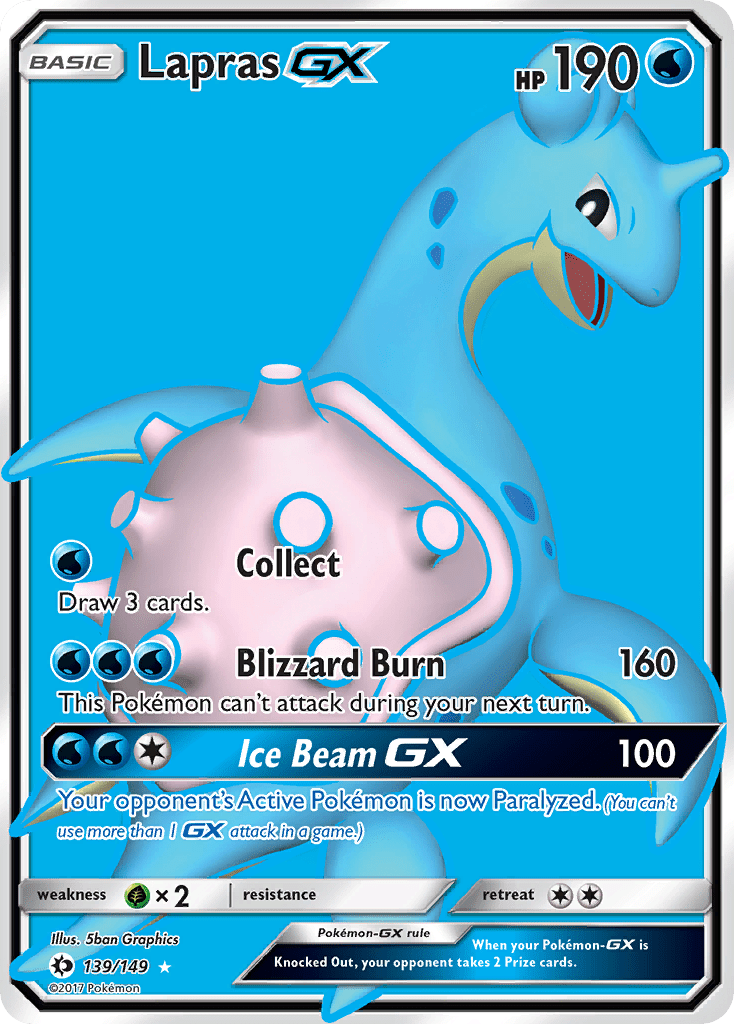 Lapras GX (139/149) [Sun & Moon: Base Set] Pokemon Single Pokémon  | Multizone: Comics And Games