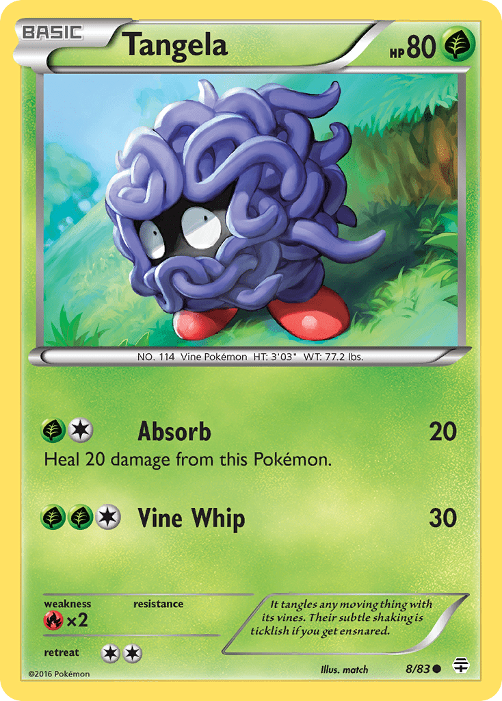 Tangela (8/83) [XY: Generations] Pokemon Single Pokémon  | Multizone: Comics And Games