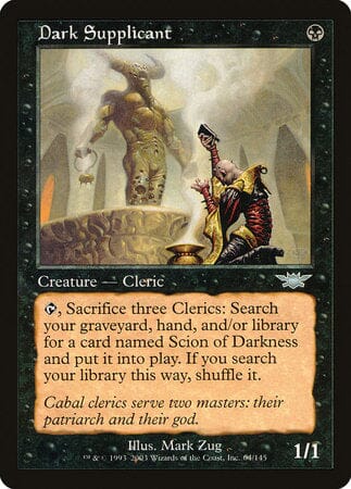 Dark Supplicant [Legions] MTG Single Magic: The Gathering  | Multizone: Comics And Games