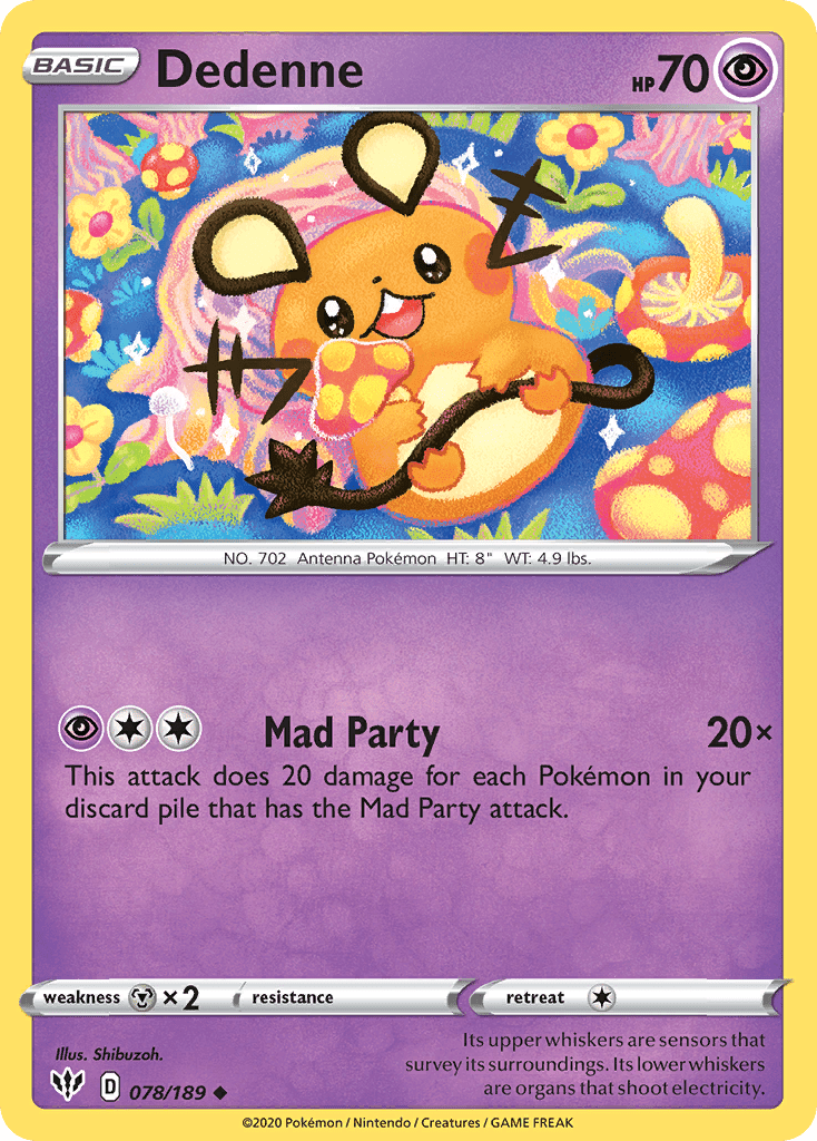 Dedenne (078/189) [Sword & Shield: Darkness Ablaze] Pokemon Single Pokémon  | Multizone: Comics And Games