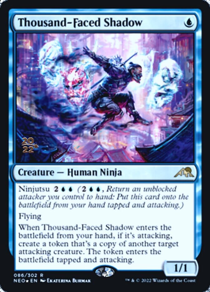 Thousand-Faced Shadow [Kamigawa: Neon Dynasty Prerelease Promos] MTG Single Magic: The Gathering  | Multizone: Comics And Games