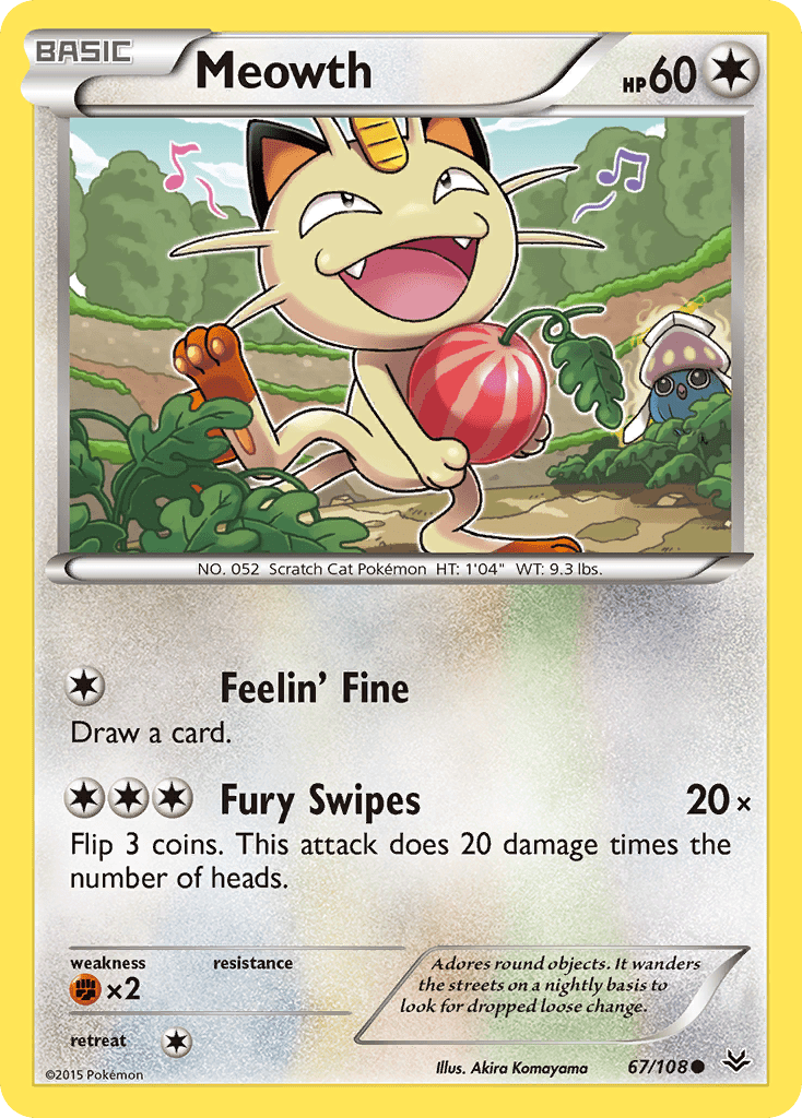 Meowth (67/108) [XY: Roaring Skies] Pokemon Single Pokémon  | Multizone: Comics And Games