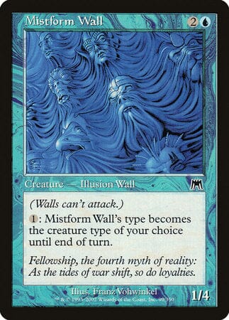 Mistform Wall [Onslaught] MTG Single Magic: The Gathering  | Multizone: Comics And Games