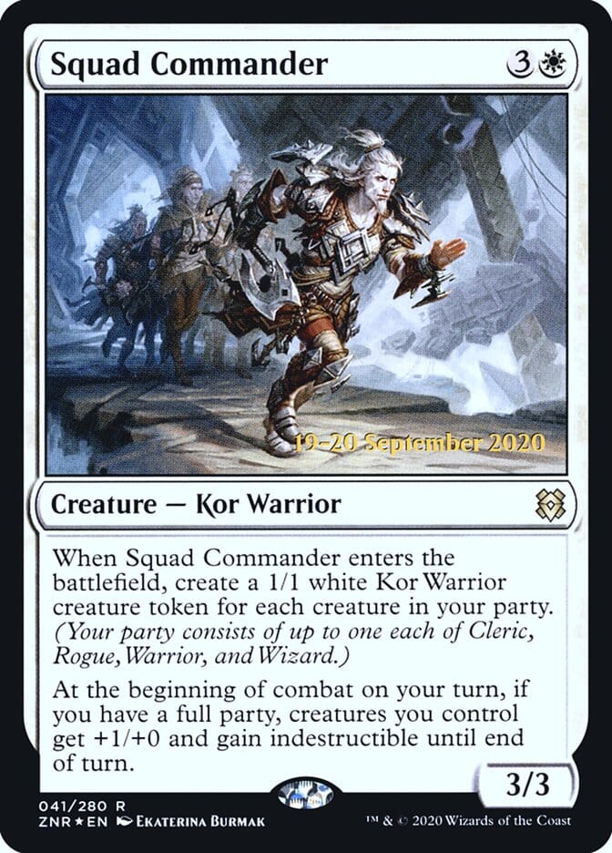 Squad Commander [Zendikar Rising Prerelease Promos] MTG Single Magic: The Gathering  | Multizone: Comics And Games
