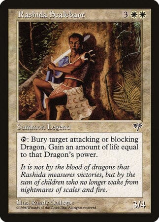 Rashida Scalebane [Mirage] MTG Single Magic: The Gathering  | Multizone: Comics And Games