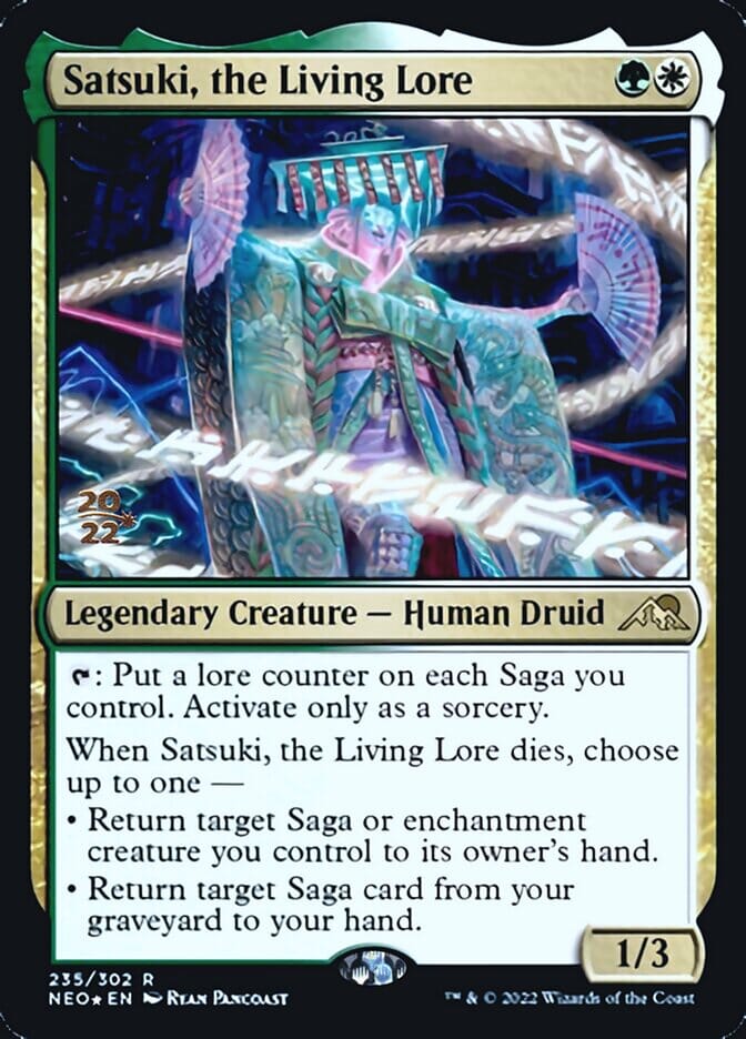 Satsuki, the Living Lore [Kamigawa: Neon Dynasty Prerelease Promos] MTG Single Magic: The Gathering  | Multizone: Comics And Games