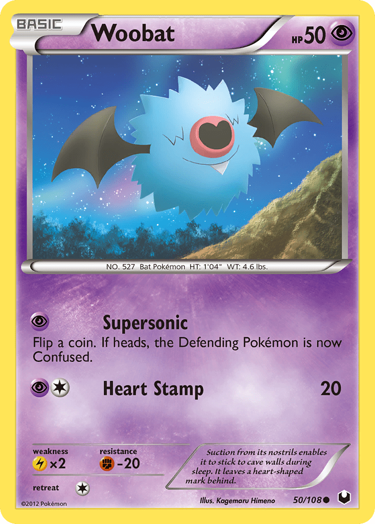 Woobat (50/108) [Black & White: Dark Explorers] Pokemon Single Pokémon  | Multizone: Comics And Games