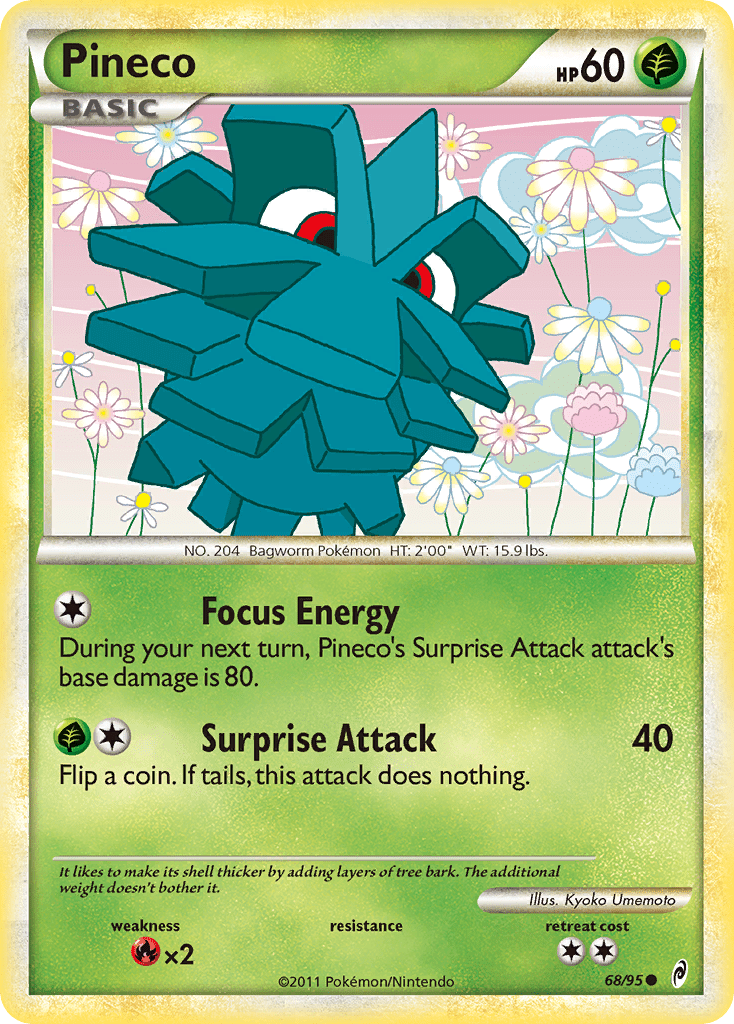 Pineco (68/95) [HeartGold & SoulSilver: Call of Legends] Pokemon Single Pokémon  | Multizone: Comics And Games
