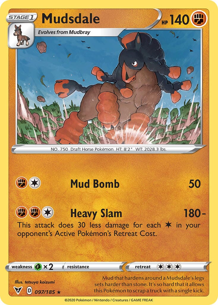 Mudsdale (097/185) [Sword & Shield: Vivid Voltage] Pokemon Single Pokémon  | Multizone: Comics And Games