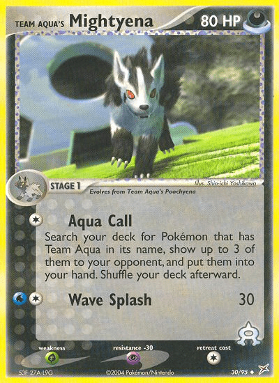 Team Aqua's Mightyena (30/95) [EX: Team Magma vs Team Aqua] Pokemon Single Pokémon  | Multizone: Comics And Games
