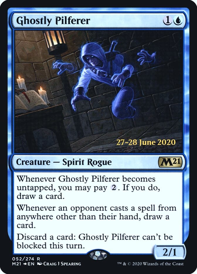 Ghostly Pilferer [Core Set 2021 Prerelease Promos] MTG Single Magic: The Gathering  | Multizone: Comics And Games