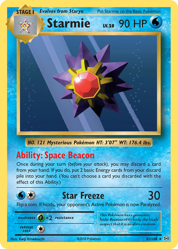 Starmie (31/108) [XY: Evolutions] Pokemon Single Pokémon  | Multizone: Comics And Games