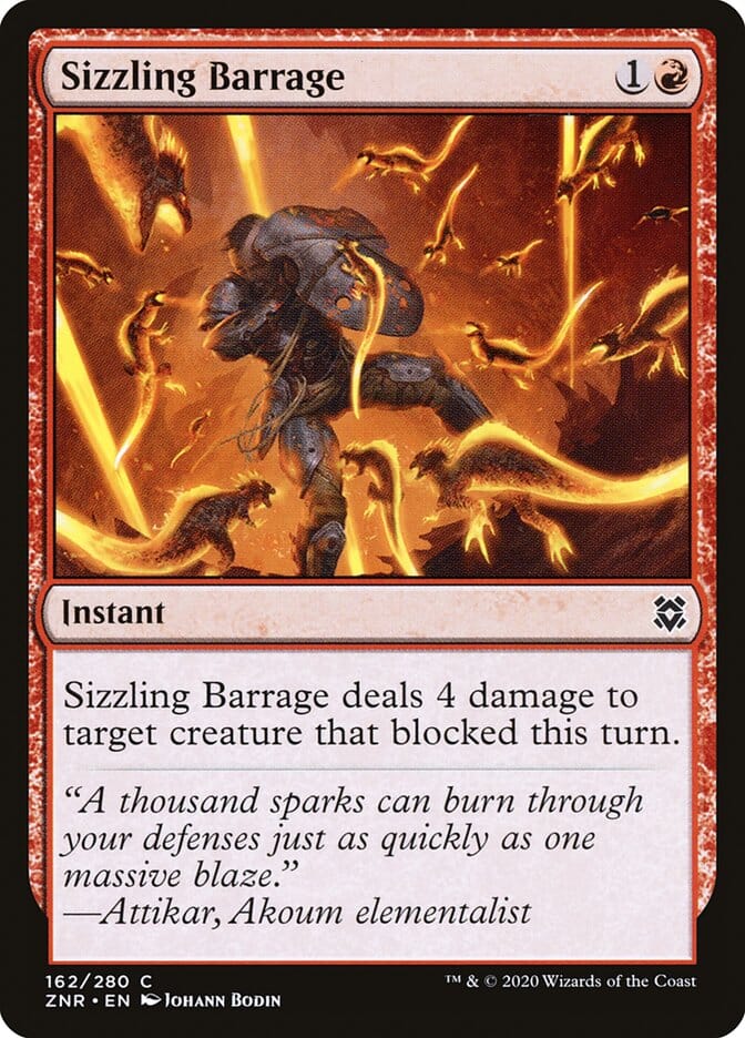 Sizzling Barrage [Zendikar Rising] MTG Single Magic: The Gathering  | Multizone: Comics And Games