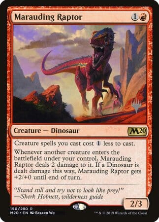 Marauding Raptor [Core Set 2020 Promos] MTG Single Magic: The Gathering  | Multizone: Comics And Games