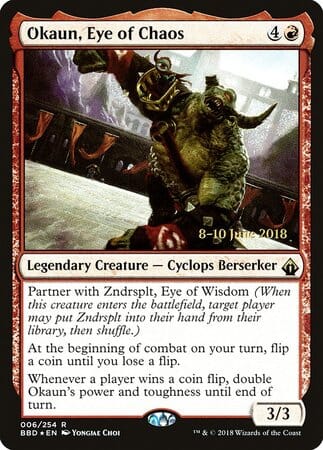 Okaun, Eye of Chaos [Battlebond Promos] MTG Single Magic: The Gathering  | Multizone: Comics And Games
