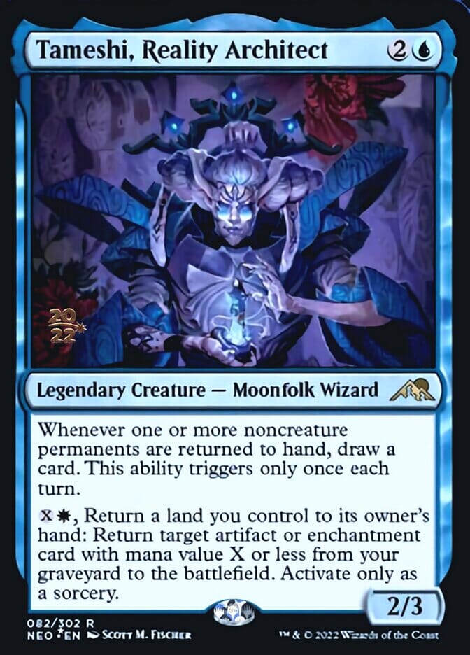 Tameshi, Reality Architect [Kamigawa: Neon Dynasty Prerelease Promos] MTG Single Magic: The Gathering  | Multizone: Comics And Games