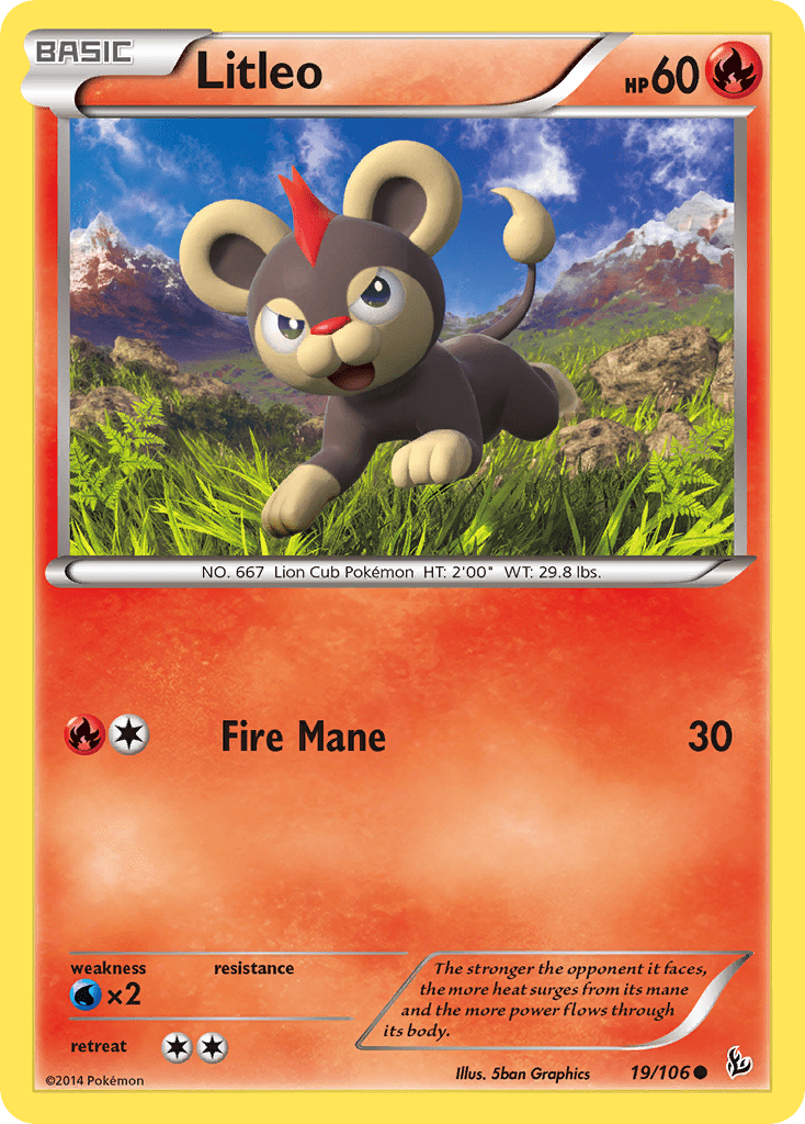 Litleo (19/106) [XY: Flashfire] Pokemon Single Pokémon  | Multizone: Comics And Games