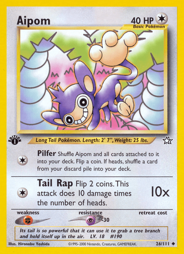 Aipom (26/111) [Neo Genesis 1st Edition] Pokemon Single Pokémon  | Multizone: Comics And Games
