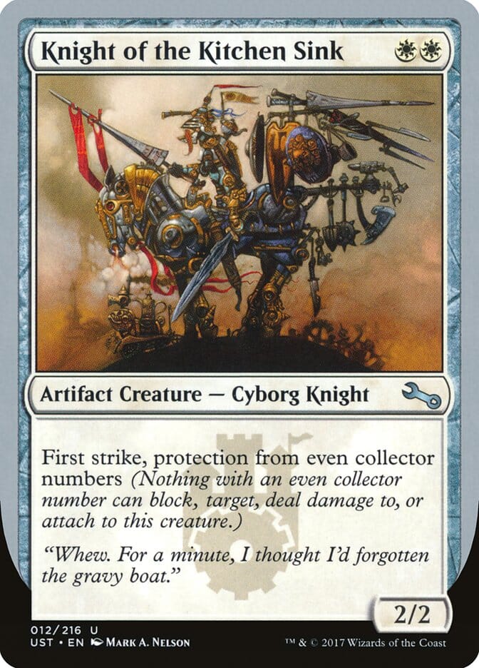 Knight of the Kitchen Sink ("protection from even collector numbers") [Unstable] MTG Single Magic: The Gathering  | Multizone: Comics And Games