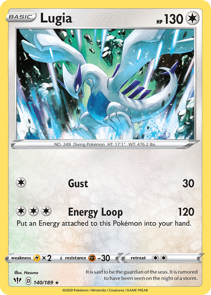 Lugia (140/189) [Sword & Shield: Darkness Ablaze] Pokemon Single Pokémon  | Multizone: Comics And Games