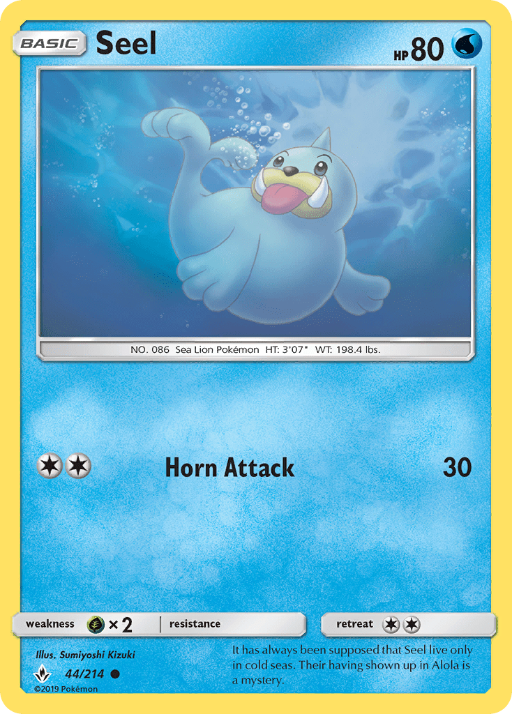 Seel (44/214) [Sun & Moon: Unbroken Bonds] Pokemon Single Pokémon  | Multizone: Comics And Games